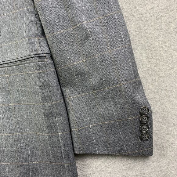 Burberry London Blazer Coat Mens 40 Long T Model Bond Street Silk Wool Blend - Picture 5 of 16